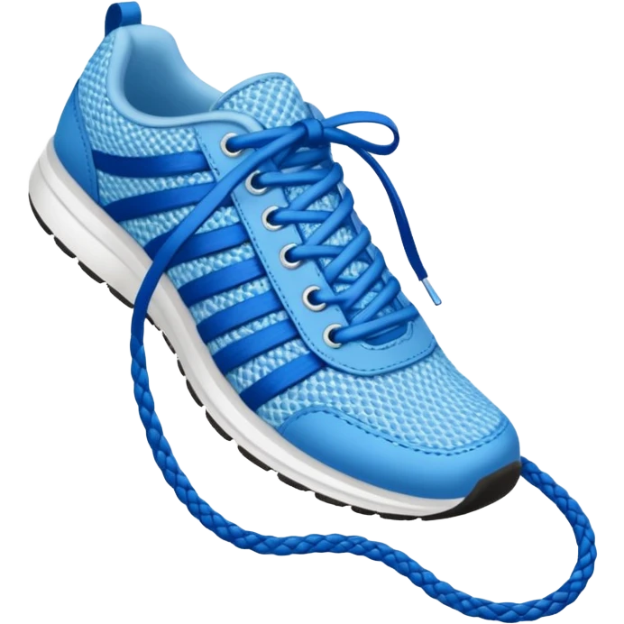 make an emoji of blue shoe laces only emoji