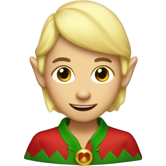Christmas elf with blonde hair emoji