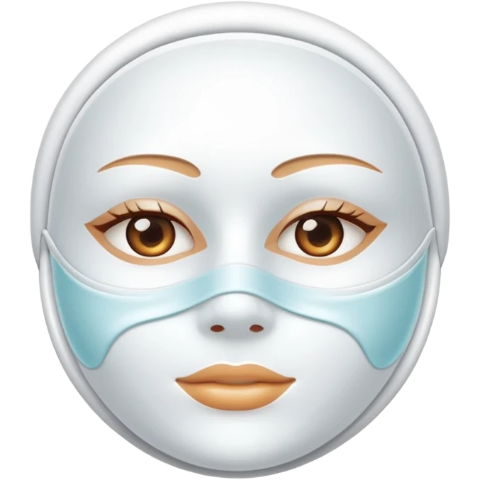 a white skincare beauty mask pack for face, except on the face, just only product emoji