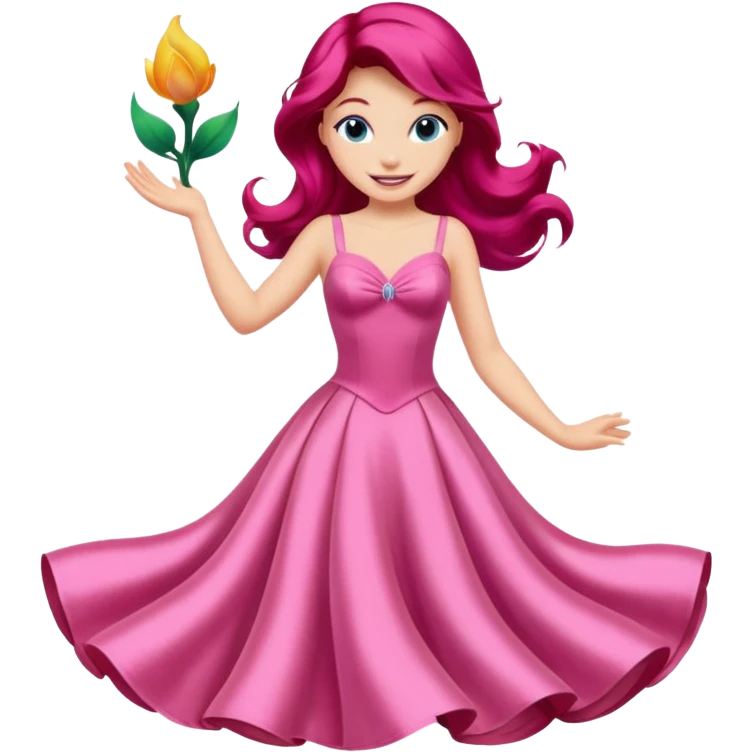 princess ariel in pink dress  emoji