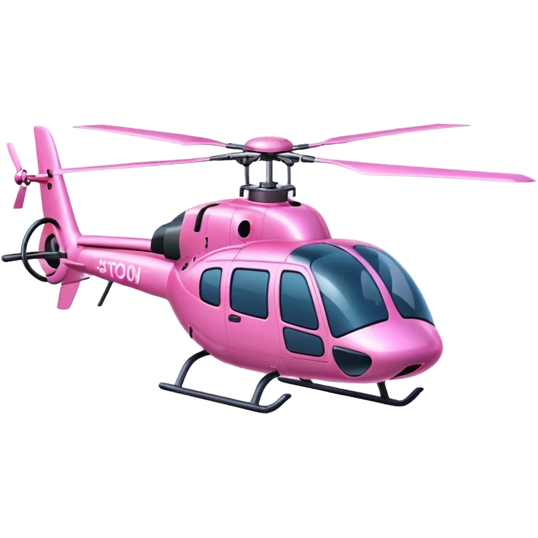 Pink helicopter emoji