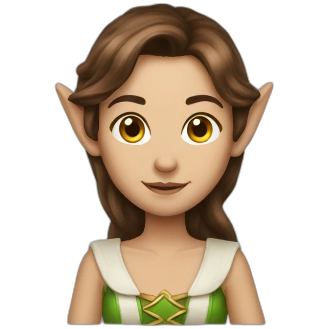 brown hair magic elf emoji