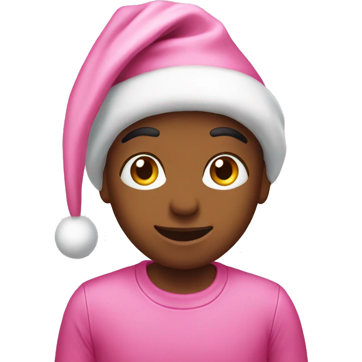 Pink christmas emoji