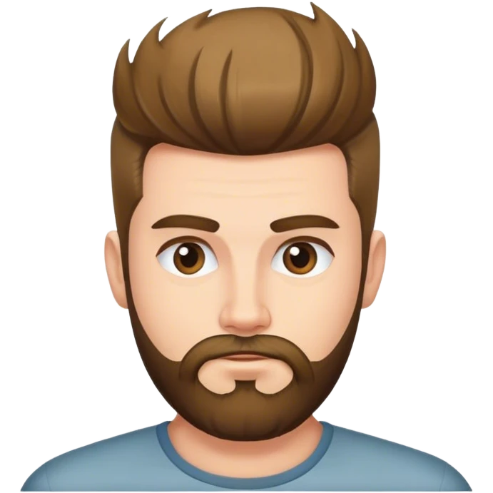 fair haired man with quiff & beard emoji