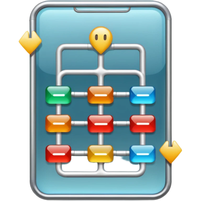 A simple glassy flowchart emoji