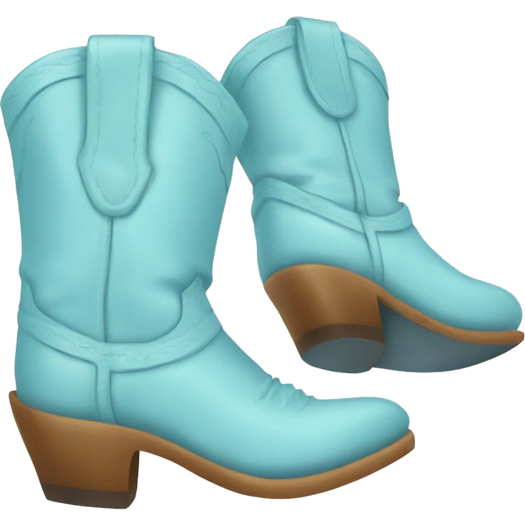 baby blue cowgirl boots emoji
