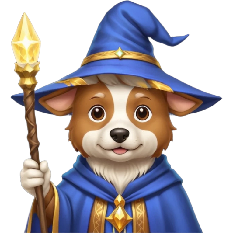 Dog wizard emoji
