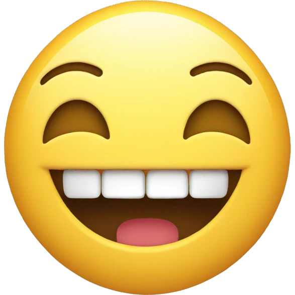 smiling with teeth emoji