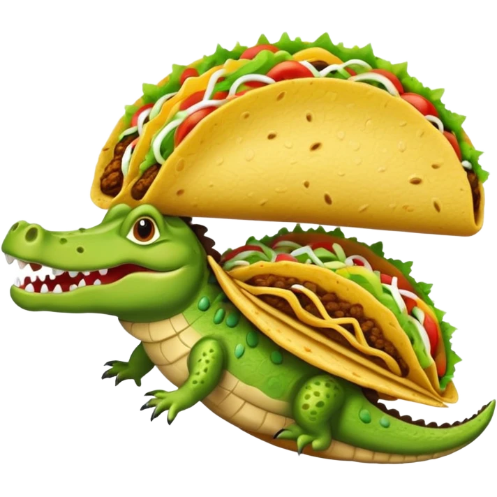 Taco on a crocodile emoji