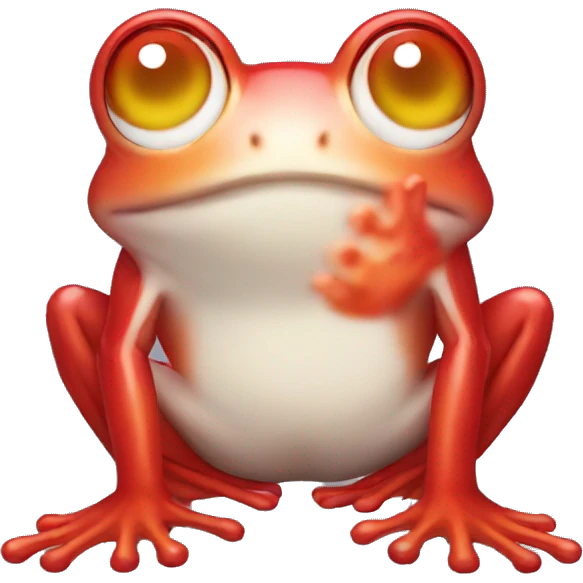 red frog no eyes emoji