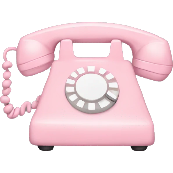 A pastel pink phone emoji