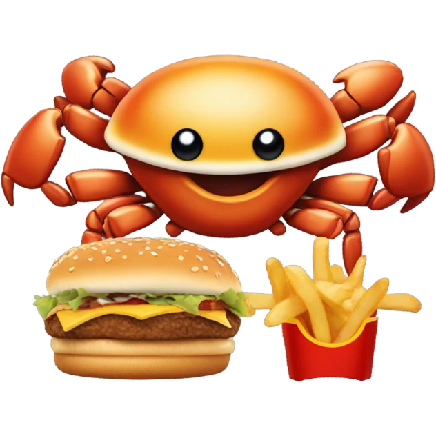 tanner crab eating mcdonald's  emoji