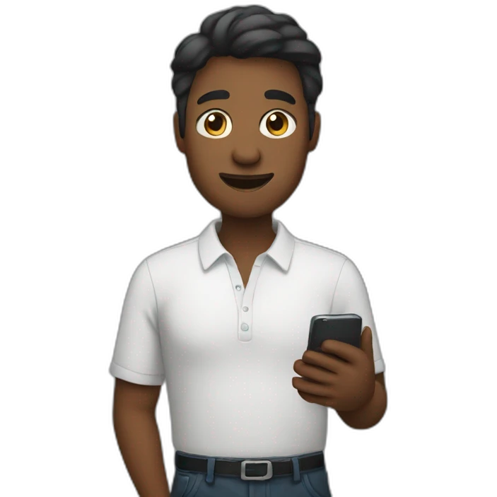 person with phone in hand emoji