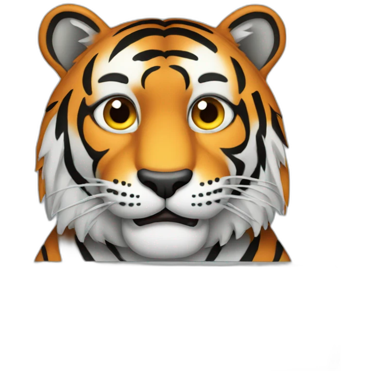 tiger on computer emoji