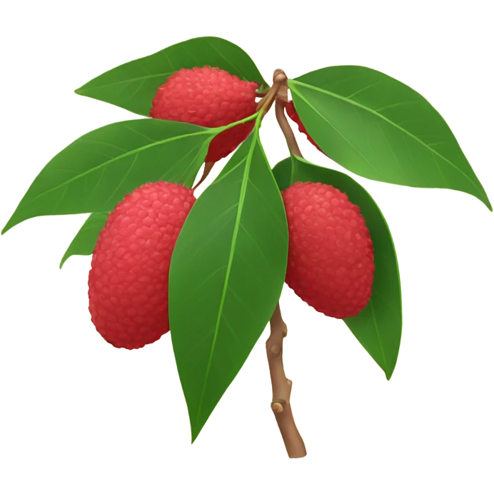 Litchi with leaves  emoji