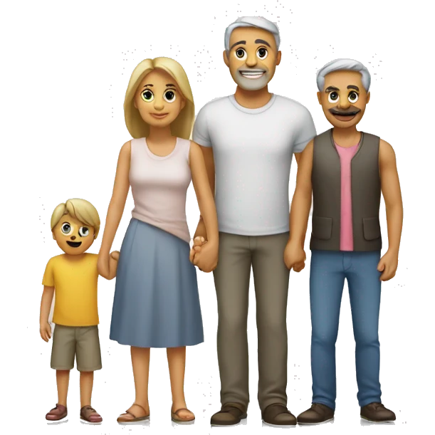 Familie cu pisici emoji