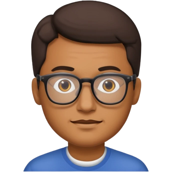 bold and wearing glasess man emoji