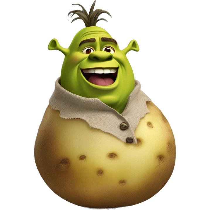 shrek in a potato emoji