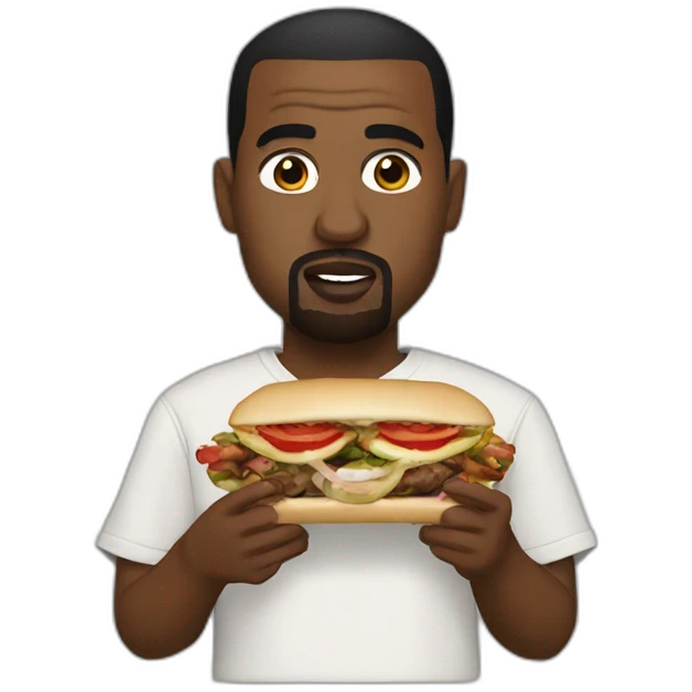 Kanye west eat kebab emoji