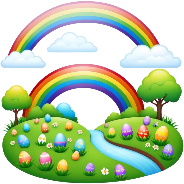 an easter rainbow landscaping  emoji