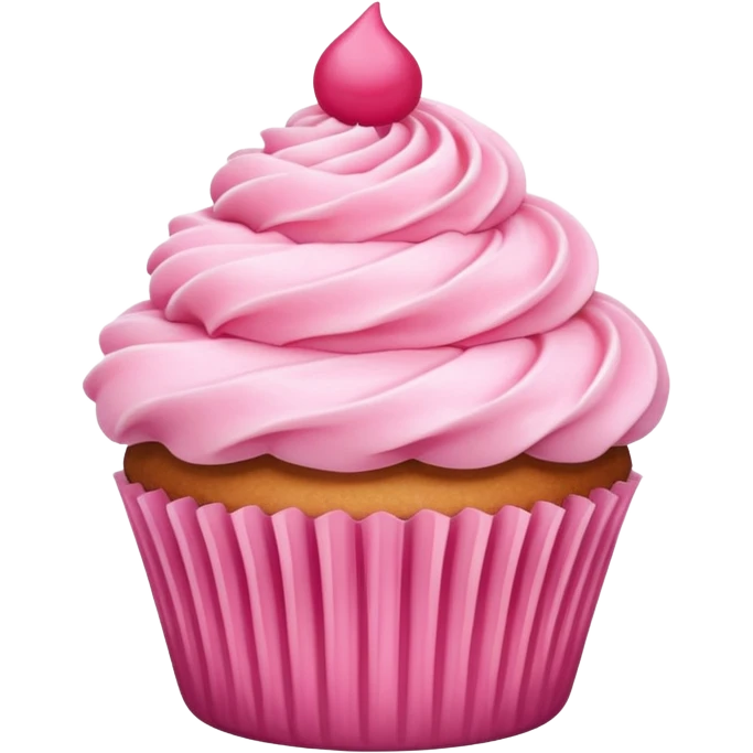 Cupcake with pink icing emoji