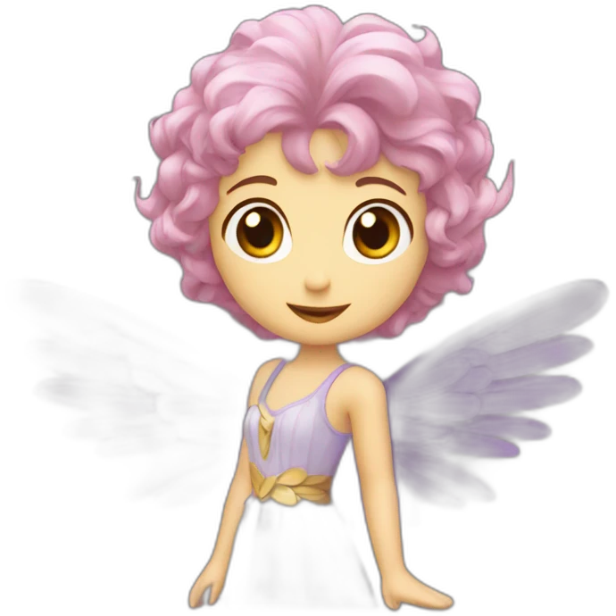 Une fée en entier avec des ailes emoji