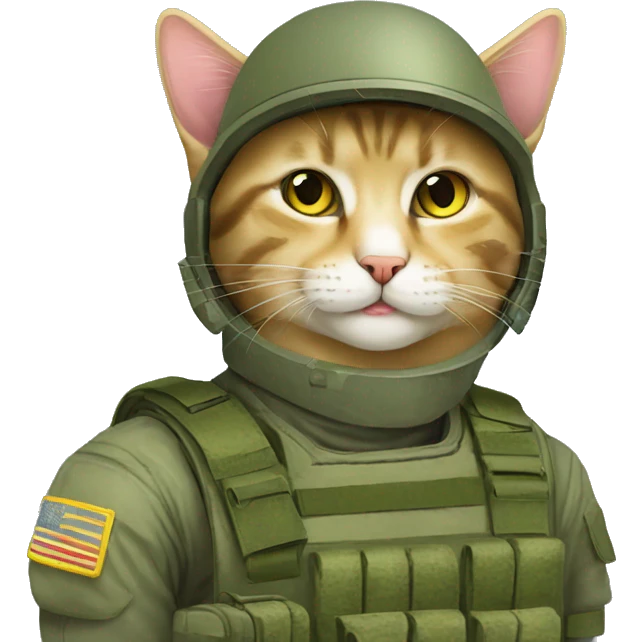 Ukrainian military cat (air defense) army a cat is kid emoji