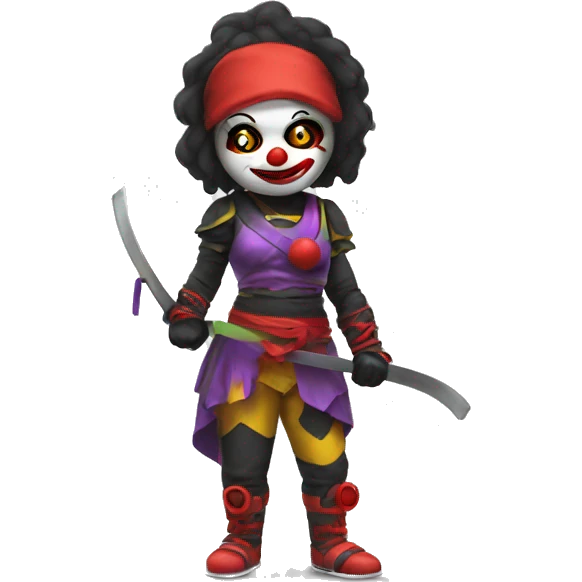 Clown ninja girl emoji