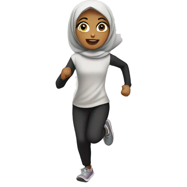 Muslim girl running emoji