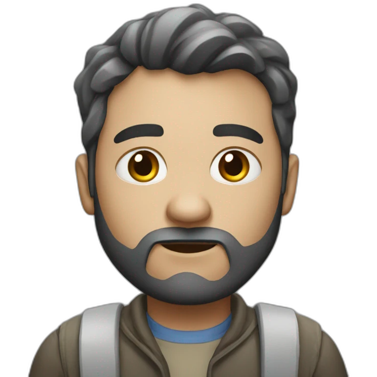 White skin Homeless software developer emoji