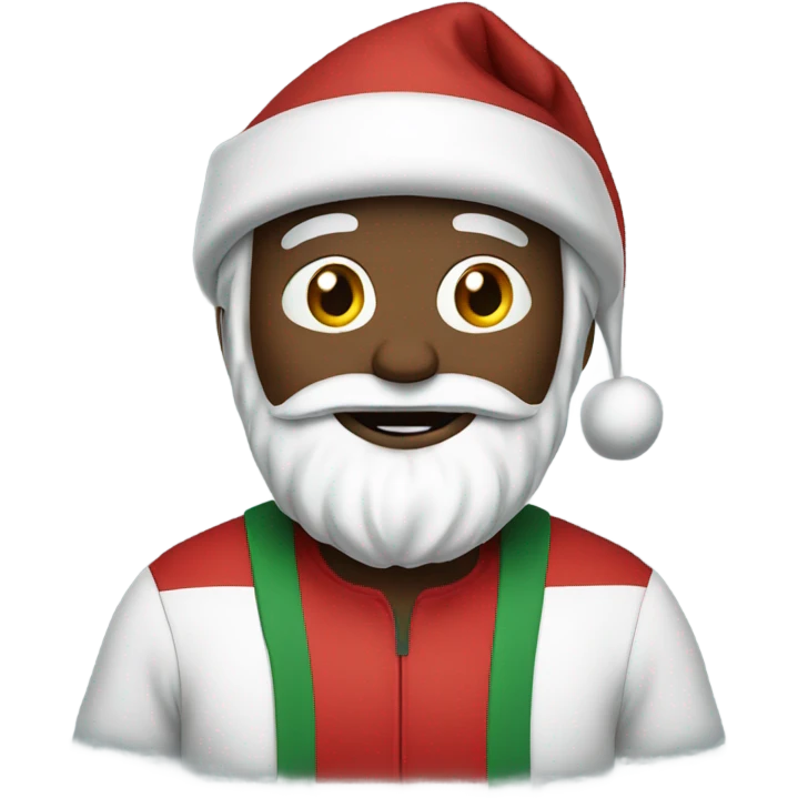 Santa wearing jordans  emoji