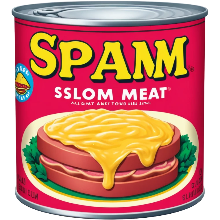 pop art SPAM meat slop advertisement warhol landscape  emoji