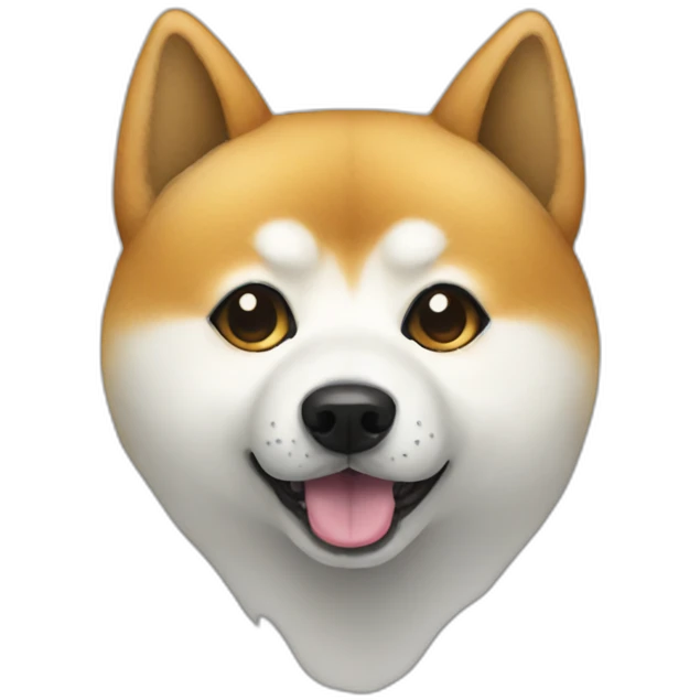 Shiba disguised as a ghost emoji