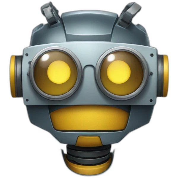 Robot con lentes emoji