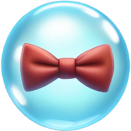 Bubble with a bow tie  emoji
