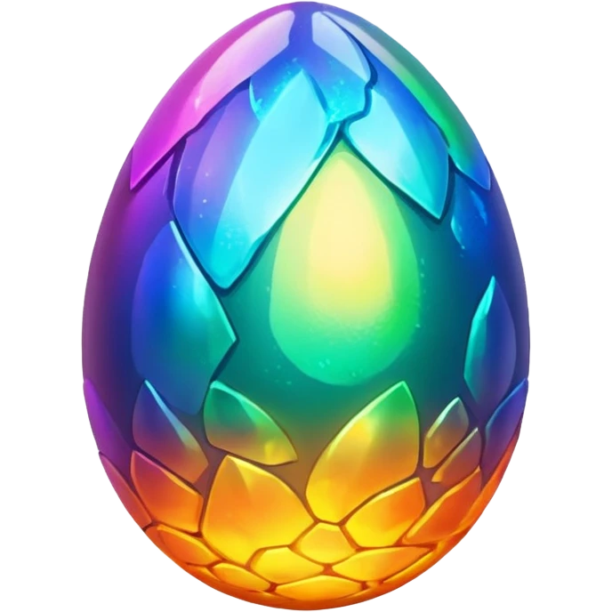 Elemental magical glowing shiny dragon egg emoji