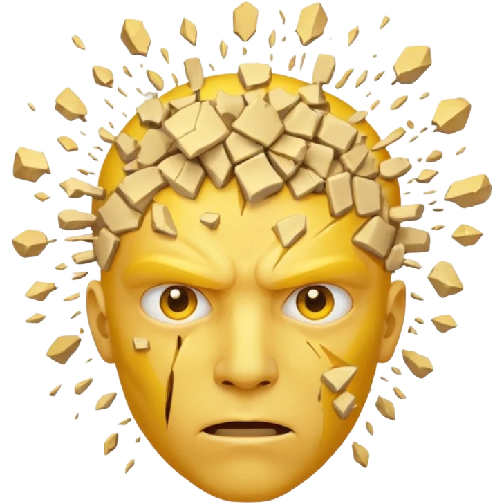 yellow exploiding head man emoji
