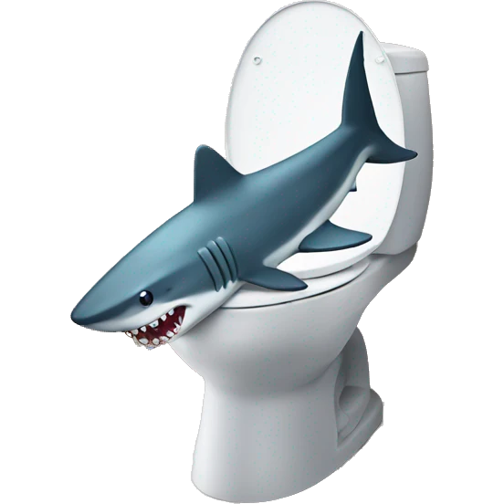 shark on toilet emoji