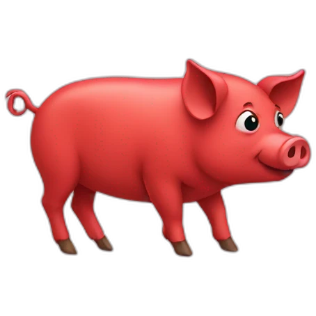 Red pig emoji