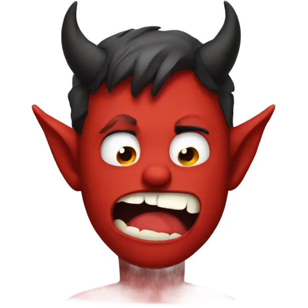 Tired devil emoji
