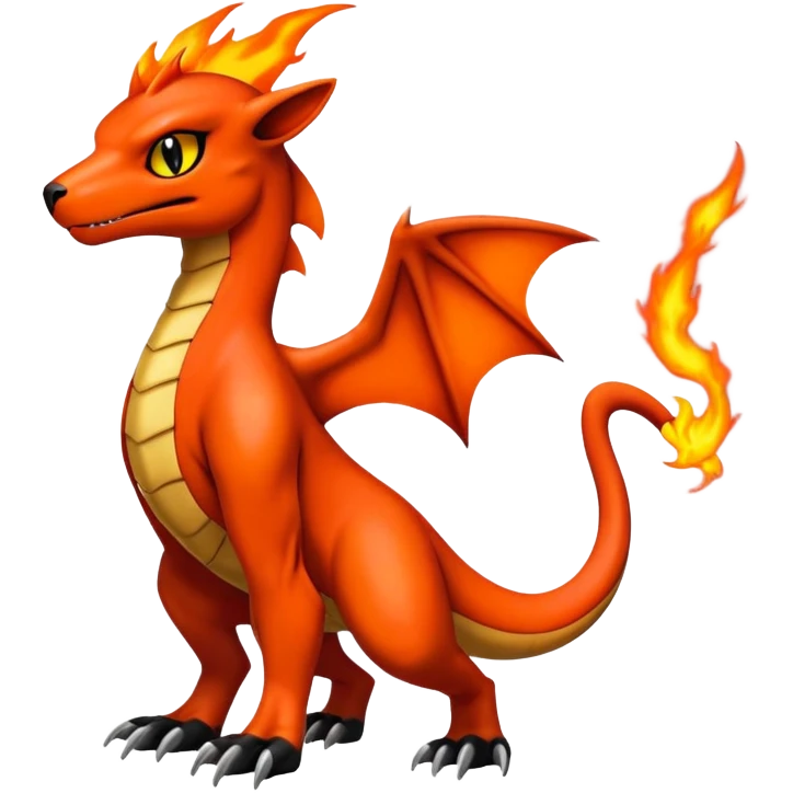Houndoom-Charmeleon-Fakémon-hybrid-creature (full body)  emoji