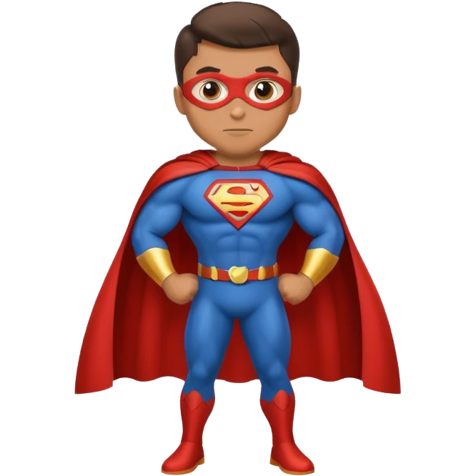 Superhero, in cartoon in superhero family emoji