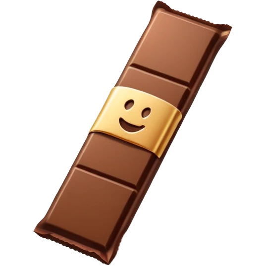 Brown chocolate bar in a white wrapper emoji