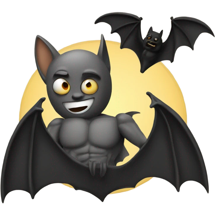 Bat with man emoji