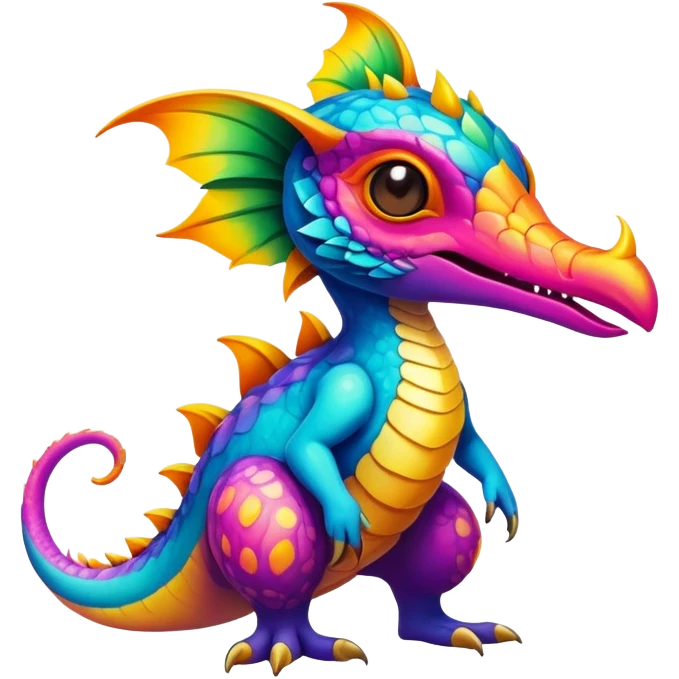 Exotic colorful Fakémon-creature emoji