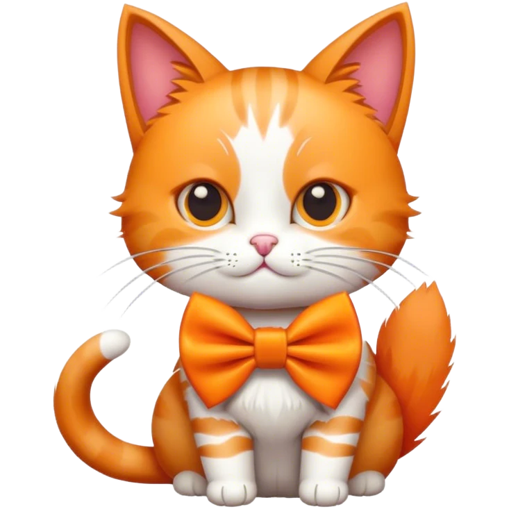 Cat with bow emoji