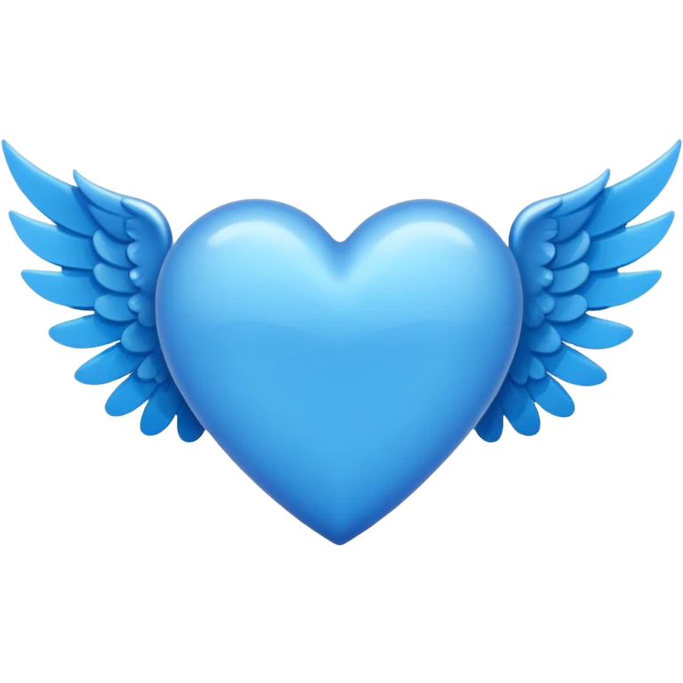 blue heart with wings emoji