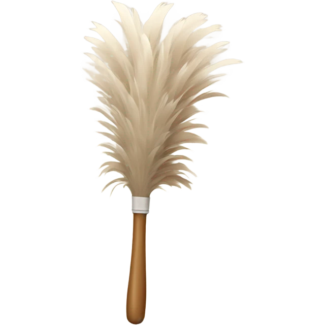 Feather duster white light beige  emoji