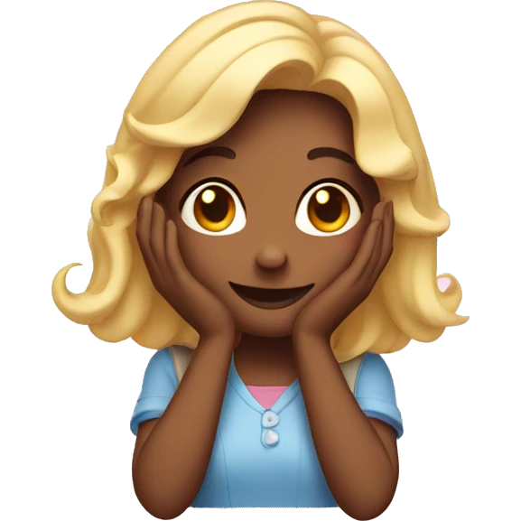 Flirty face with hands emoji