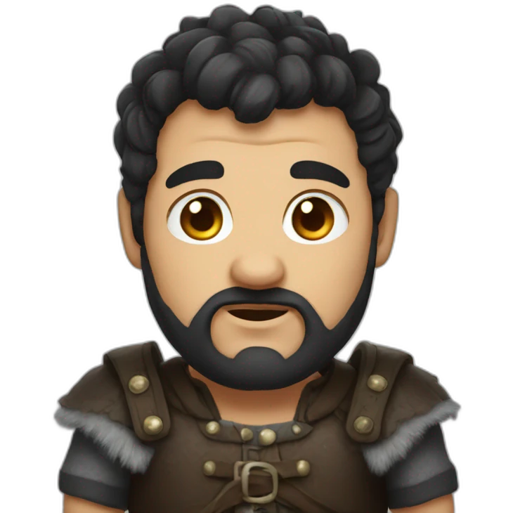 dwarf man with black hair emoji